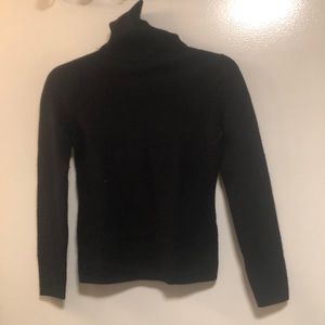 Classic black cashmere turtleneck